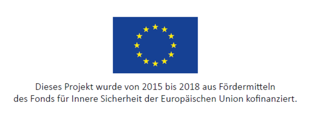 Ein Logo zur Kofinanzierung des ACHTUNG?!-Projekts aus Fördermitteln der Fonds für Innere Sicherheit der EU von 2015 bis 2018